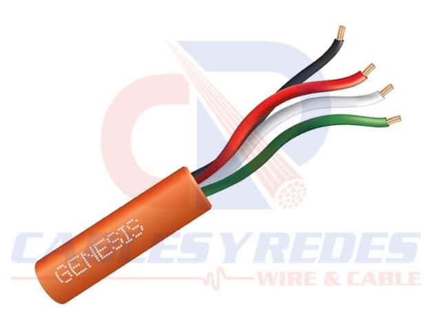 GEN-21045803 GENESIS SECURITY/ALARM UNSHIELDED 4COND 22AWG CMR/CL2R NARANJA R/500FT