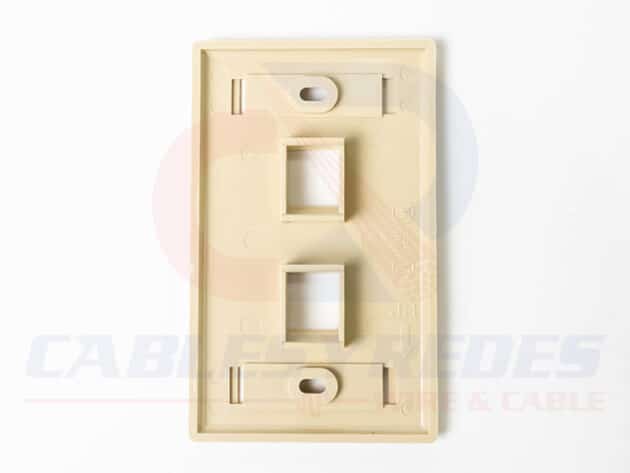 HTN-FPIDUAL-I HELLERMANNTYTON FACEPLATE DUPLEX (ID) MARFIL - Image 2