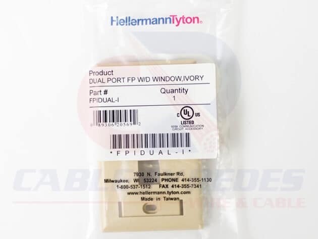 HTN-FPIDUAL-I HELLERMANNTYTON FACEPLATE DUPLEX (ID) MARFIL - Image 4