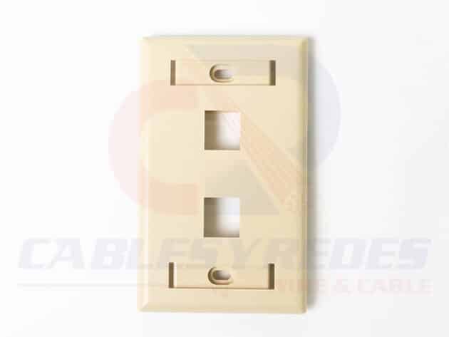 HTN-FPIDUAL-I HELLERMANNTYTON FACEPLATE DUPLEX (ID) MARFIL