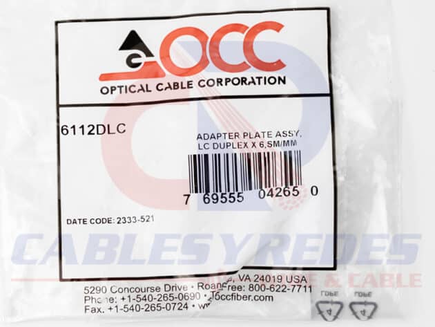 OCC-6112DLC OCC FIBER PLACA ASSY CON 12COPLES LC MONOMODO/MULTIMODO(6 COPLES DUPLEX) - Image 3