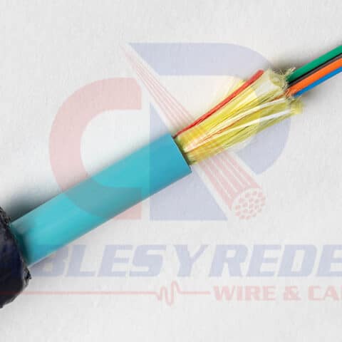 OCC-DX006DALT9KAA2-100 FIBRA OPTICA OM3 50/125 6HILOS ARMADA ACERO CORRUGADO 10GB NEGRO/AQUA T 100 MTS
