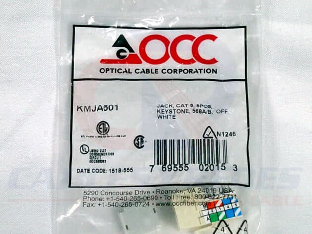 OCC-KMJA/601 OCC FIBER JACK RJ45 CAT.6 GIGA KMJ 568A/B BLANCO OFICINA - Image 3