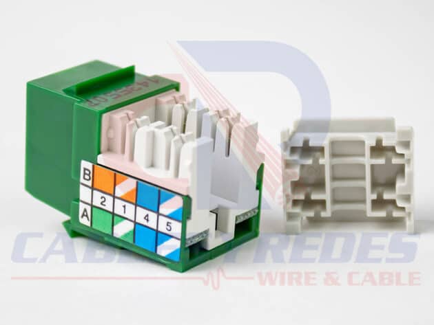 OCC-KMJA/604 OCC FIBER JACK RJ45 CAT.6 GIGA KMJ 568A/B VERDE - Image 2