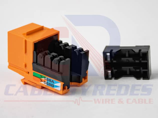OCC-KMJVL8A/B08 OCC FIBER JACK RJ45 CAT.5E KMJ 568A/B NARANJA - Image 2