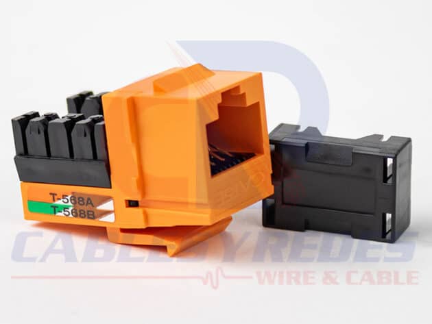 OCC-KMJVL8A/B08 OCC FIBER JACK RJ45 CAT.5E KMJ 568A/B NARANJA