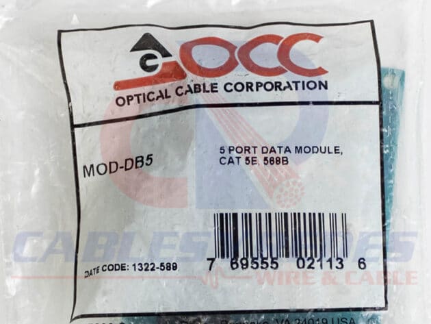 OCC-MOD-DB5 OCC FIBER MSDE MODULOS DE DATOS 568B 5PUERTOS - Image 2