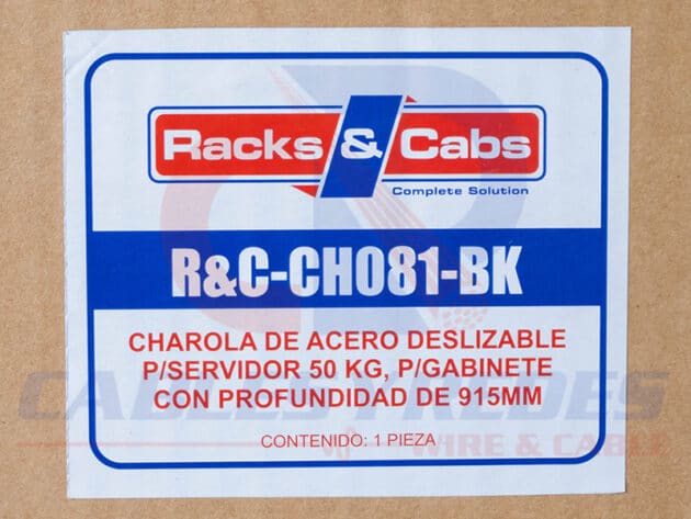 R&C-CH081-BK RACKS&CABS CHAROLA DESLIZABLE SERVIDOR 50KG P/GABINETE TI/STD&PLUS 27.5" PROF - Image 5