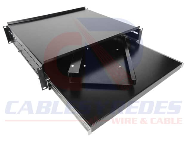 R&C-CH088-BK RACKS&CABS CHAROLA GIRATORIA DESLIZABLE TECLADO YMOUSE GABINETE TI/STD 19"X16"PROF - Image 5