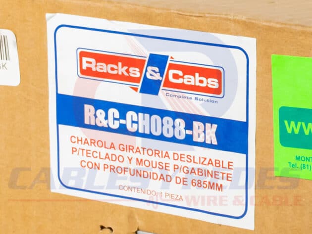R&C-CH088-BK RACKS&CABS CHAROLA GIRATORIA DESLIZABLE TECLADO YMOUSE GABINETE TI/STD 19"X16"PROF - Image 6