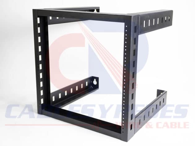 R&C-R026-BK RACKS&CABS RACK DE PARED (ACERO) 19"X10URX18.5" PROFUNDIDAD NEGRO