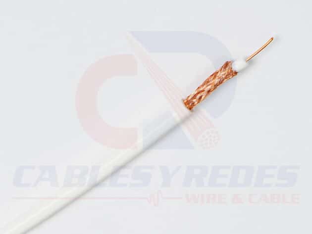 VIAK-RG59-SD38 VIAKON COAXIAL RG59/U 20AWG MALLA CU80% PVC BLANCO CARR/500MTS.