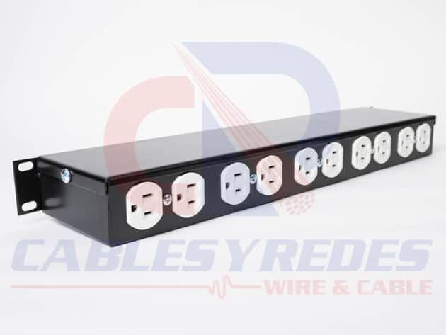 R&C-B004-BK RACKS&CABS BARRA 12 CONTACTOS HORIZONTAL 19" 1URNEGRO