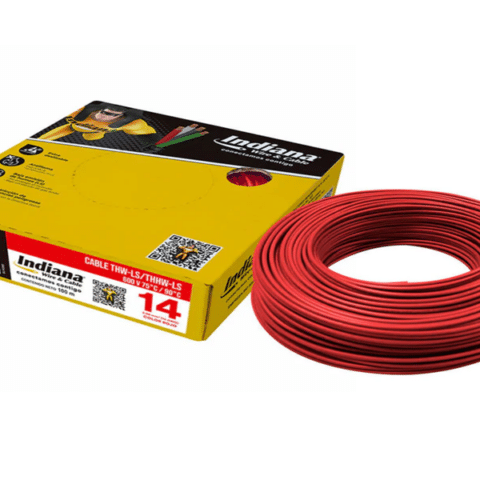 IND-THW14-RO Cable THW 14AWG 600V 60C Rojo Rollo/100 MTS.