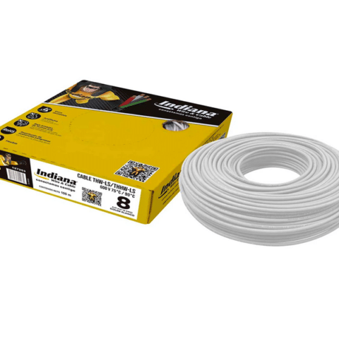 IND-THW8-BL Cable THW 8AWG 600V 60C Blanco